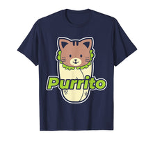 Load image into Gallery viewer, Funny Purrito Burrito Purring Cat T-Shirt
