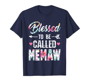 Blessed To Be Called Memaw T Shirt Funny Memaw Gift