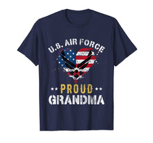 Load image into Gallery viewer, Proud Air Force Grandma T-Shirt American Flag Heart Veteran
