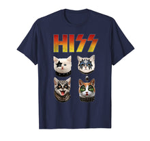 Load image into Gallery viewer, Hiss T-Shirt Cats Kittens Rock And Roll Band Funny T-Shirt
