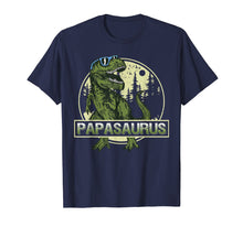 Load image into Gallery viewer, Papasaurus T-shirt, Fathers Day Gifts, Gifts for daddy
