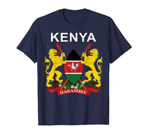 Kenya Emblem Cultural Background T-shirt