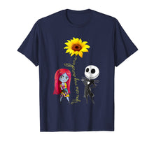 Load image into Gallery viewer, You Are My Sunshine Sunflower Jack-Skellington-Sally Shirt
