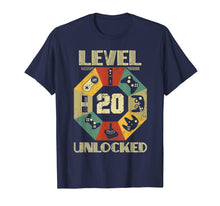 Load image into Gallery viewer, Level 20 Unlocked T Shirt Funny Video Gamer 20th Birthday
