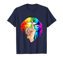 Load image into Gallery viewer, Lgbt Gay Homosexual Lesbian Rainbow Lips Pride T Shirt
