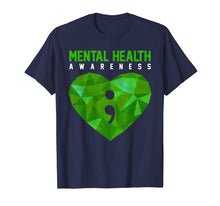 Load image into Gallery viewer, Heart Semicolon - Mental Health Awareness T Shirt
