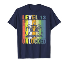 Load image into Gallery viewer, Level 13 Unlocked T-Shirt 13th Video Gamer Birthday Gift
