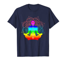 Load image into Gallery viewer, Yoga Meditating Shirt - 7 Chakra T shirt - Women
