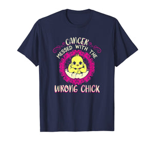 Breast Cancer -Cancer Messed With The Wrong Chick T- Shirt