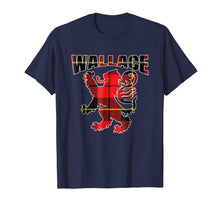Load image into Gallery viewer, Wallace Clan Kilt Tartan T-Shirt Lion Namesake Modern Tee
