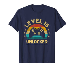 Level 16 Unlocked TShirt  Video Gamer 16th Birthday Gift
