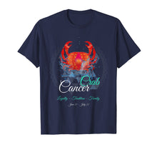 Load image into Gallery viewer, CANCER CRAB T Shirt Star Sign Birthday Horoscope Astrology

