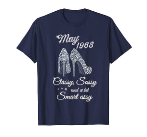 May 1968 Classy And Fabulous 51st Birthday Shirt