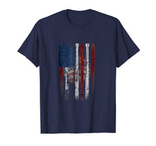 Load image into Gallery viewer, American Flag Vintage Baseball Flag T-Shirt, Dad, Mom Tee
