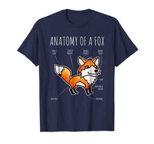 Load image into Gallery viewer, Anatomy Of A Fox Funny Animal Cartoon Veterinary T Shirt
