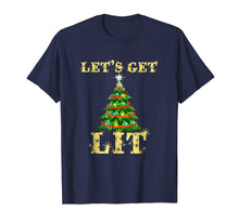 Load image into Gallery viewer, Let's Get Lit Funny Christmas Drinking T-Shirt
