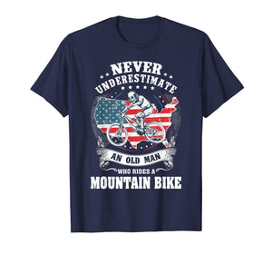 Mens Never Underestimate Mountain Bike Rider T-Shirt