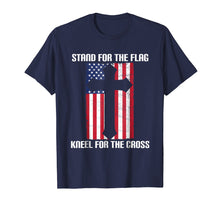 Load image into Gallery viewer, USA Patriotic T Shirt American Flag Cross Religious Gift Tee
