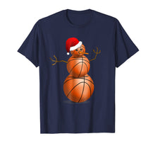 Load image into Gallery viewer, Christmas Basketball Shirt - Basketball Snowman T-Shirt
