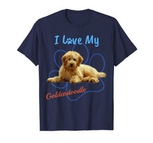 Load image into Gallery viewer, I Love My Goldendoodle Best Dog Lover Paw Print T-Shirt!
