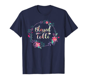 Blessed Lolli T-Shirt With Floral, Heart Mother's Day Gift