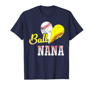Ball Nana T- Shirt Love Playing Baseball Softball