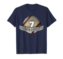 Load image into Gallery viewer, Cute seventh 7 years old Birthday Party 7th Baseball T-Shirt
