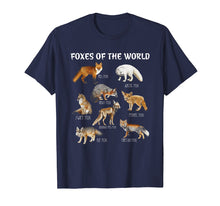 Load image into Gallery viewer, Foxes Of The World Funny Fox Animals Educational T Shirt
