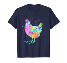 Load image into Gallery viewer, Chicken T-Shirt, Watercolor Splash Love Chickens Tee Shirt
