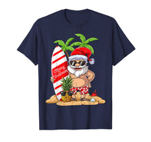 Load image into Gallery viewer, Christmas in July Santa Hawaiian Surfing T Shirt Summer Surf
