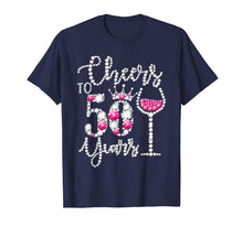 Load image into Gallery viewer, Cheers to 50 Years T-shirt 50th Birthday diamond wine Crown

