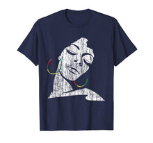 Load image into Gallery viewer, Distresed African black History month Afro woman t shirt tee
