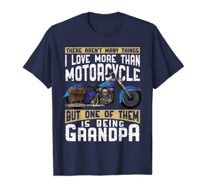Mens Best Grandpa Biker Motorcycle T Shirt Gift For Grandfather