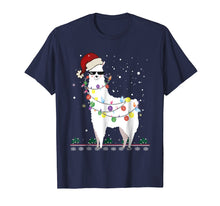 Load image into Gallery viewer, Christmas Llama Santa Hat Ugly Xmas Tree Alpaca Shirt
