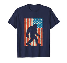 Load image into Gallery viewer, Bigfoot Sasquatch I Believe Tshirt with USA Distressed Flag
