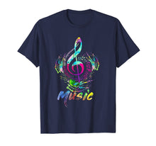 Load image into Gallery viewer, Funky Colorful Music Treble Clef Musical Note T-Shirt
