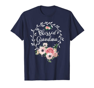 Blessed Grandma T-Shirt with floral, heart Mother's Day Gift