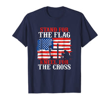 Load image into Gallery viewer, Stand For the Flag Kneel For the Cross T Shirt - Christian
