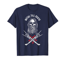 Load image into Gallery viewer, Rock Heavy Metal Till Death - Bearded Skull Metalhead Shirt
