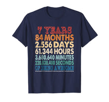 Load image into Gallery viewer, 7 Years Old 7th Birthday Gift Vintage Retro TShirt 84 Months
