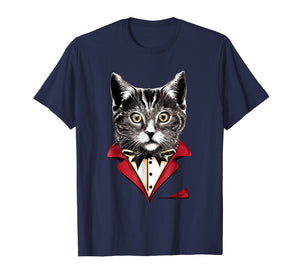 Funny Cat Wearing Tuxedo Graphic Cats Lover Gift T-Shirt
