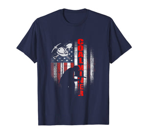 Coal Miner T-shirt, Coal Miner Flag 4th July T-shirt