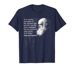 Charles Darwin Portrait quote Evolution Atheist t shirt