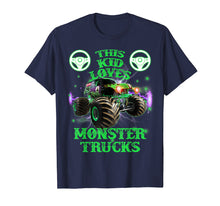 Load image into Gallery viewer, This Kid Loves Monster Trucks T Shirt Gift for Boys Girls
