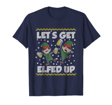 Load image into Gallery viewer, Let's Get Elfed Up Ugly Christmas Sweater Style T-Shirt
