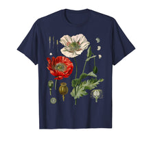 Load image into Gallery viewer, Red Poppy T-Shirt Botanical Poppies flower
