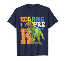 Load image into Gallery viewer, Roaring Pre-K Dinosaur T Rex Back to School Shirt Boys
