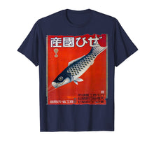 Load image into Gallery viewer, Vintage Japanese Fish Kite T Shirt - Japanese Art Deco Tee
