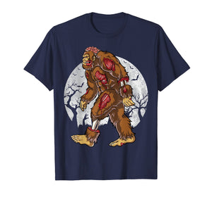 Bigfoot Zombie T shirt Halloween Kids Men Sasquatch Zombies