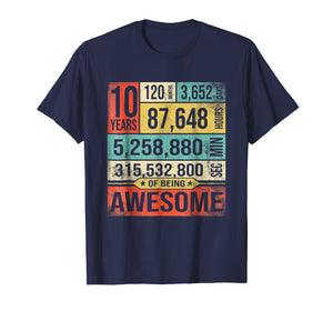 Birthday Countdown 10th Years Old Being Awesome 2009 T-Shirt